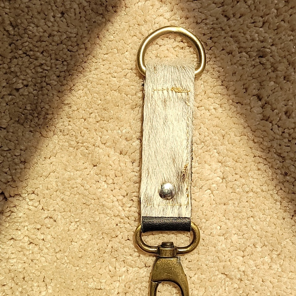 Brindle Cowhide keychain